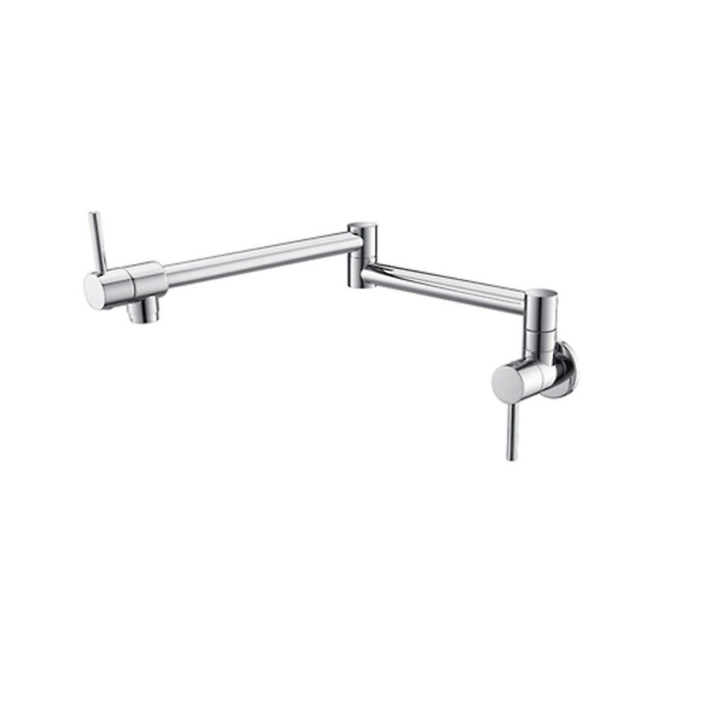 (Chrome) Wall Mounted Rose Gold Pot Filler Folding Kitchen Faucet Tap