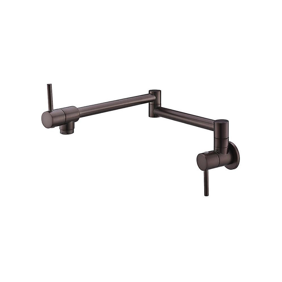 (Bronze) Wall Mounted Rose Gold Pot Filler Folding Kitchen Faucet Tap