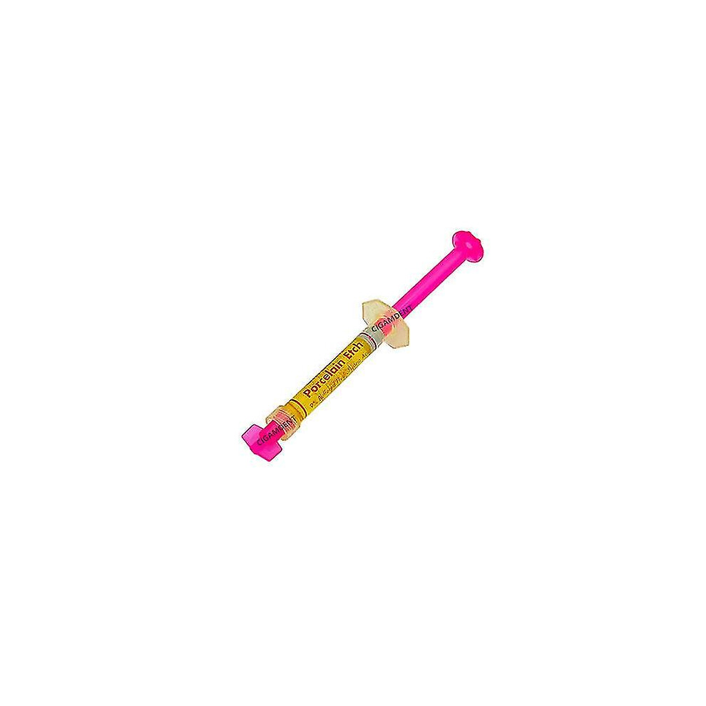 (1Syringe Etch) Ultradent Dental Porcelain Etch Hf 9% Hydrofluoric Acid Etching Gel Silane Etchant For Porcelain Teeth Veneers