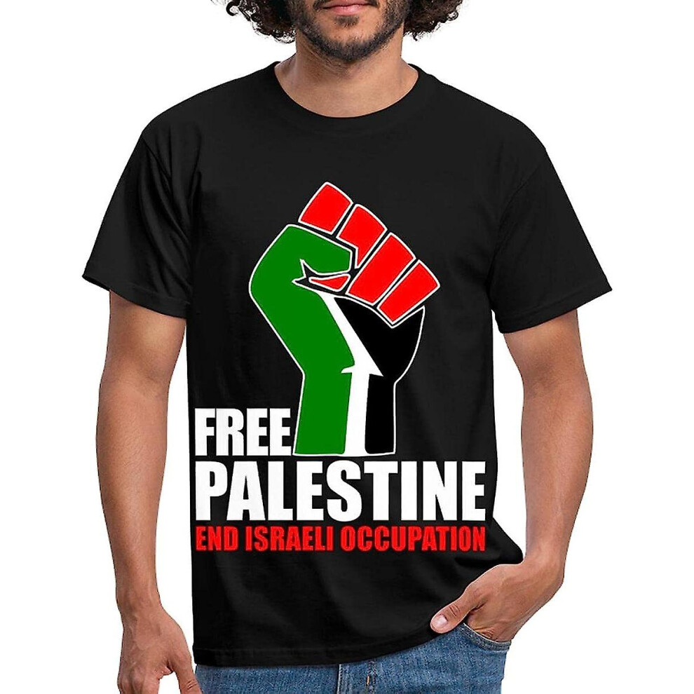 (XL) Free Palestine End Israeli Occupation Men's T-shirt