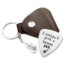 Stainless Steel Guitar Picks Jewelry Gift For Son Musician Guitar Player Birthday Christmas Graduation Gifts