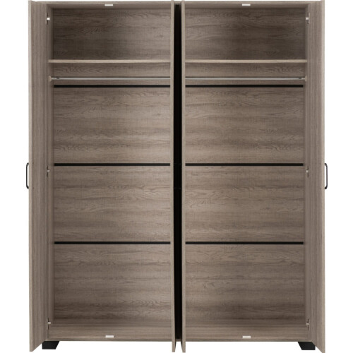 Seconique Oliver 4 Door Wardrobe Bedroom Set Light Oak Effect 4 Items 2