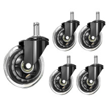 Office Chair Wheels 10mm Stem, Compatible For Brand Chairs, 3/8inchreplacement Rubber Chair Casters