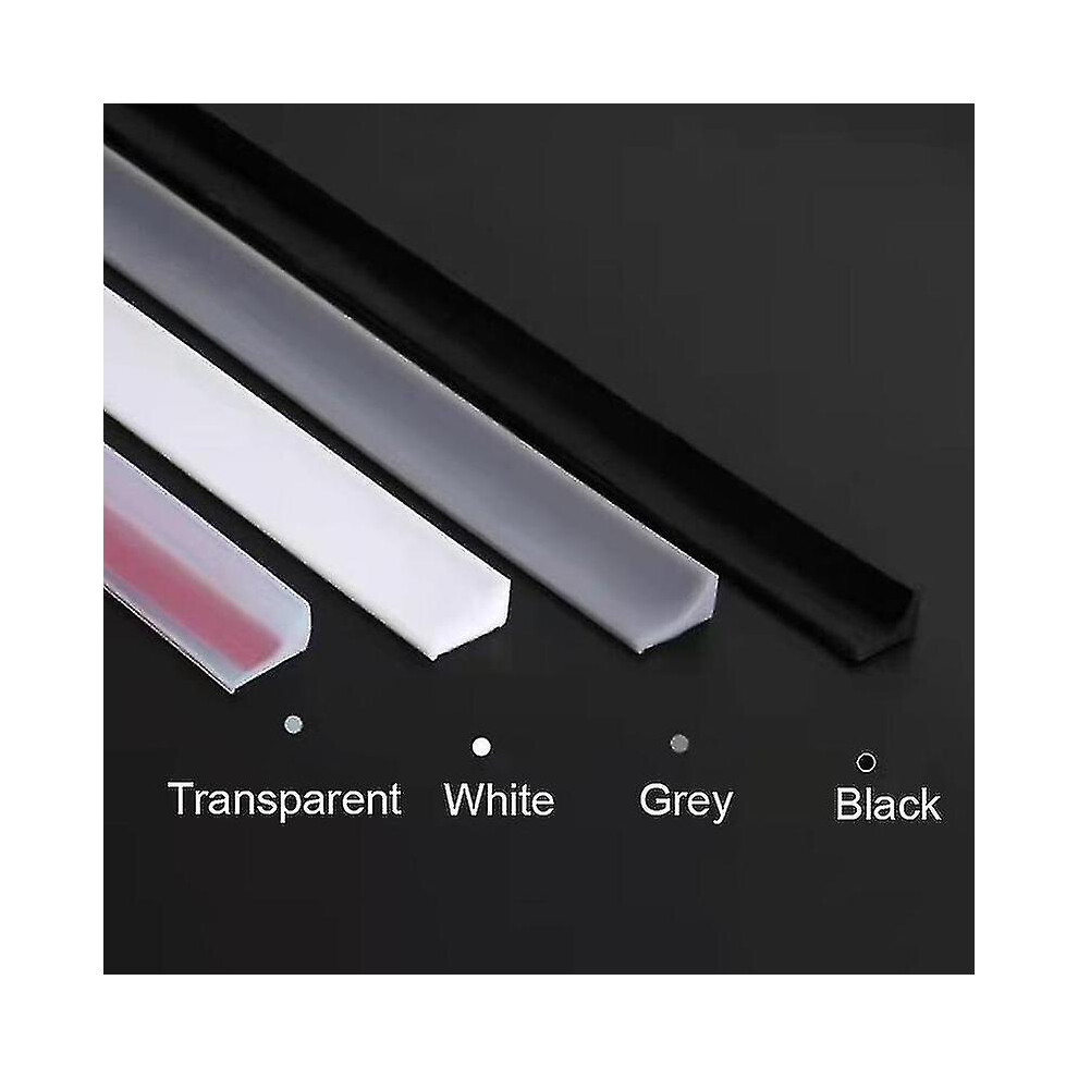 (White, 80cm) Home Water Retention System Silicone Threshold Water Dam Self-adhesive Bath Shower