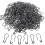 (Black) 1000 Pcs Safety Pins/metal Gourd Pins/bulb Pins/clothing Tag Pins Diy Home Accessories 5