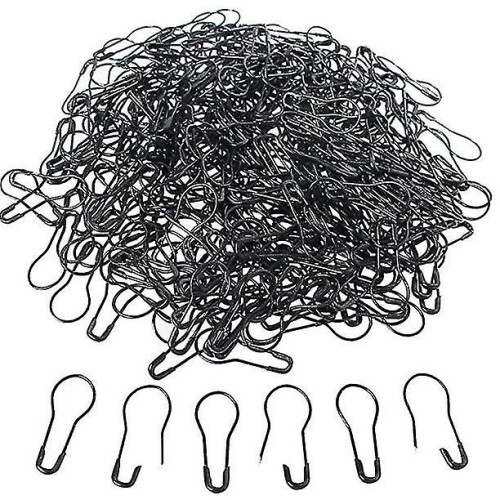 (Black) 1000 Pcs Safety Pins/metal Gourd Pins/bulb Pins/clothing Tag Pins Diy Home Accessories