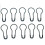 (Black) 1000 Pcs Safety Pins/metal Gourd Pins/bulb Pins/clothing Tag Pins Diy Home Accessories 6