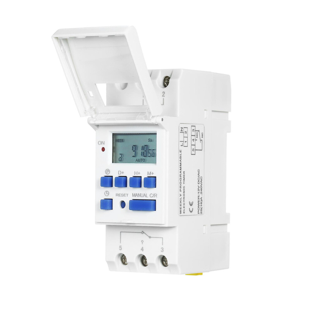 Thc15a Digital Lcd Power Programmable Timer Switch Relay 16A Amp Electronic Weekly 7 Days 16 On 3010291393870
