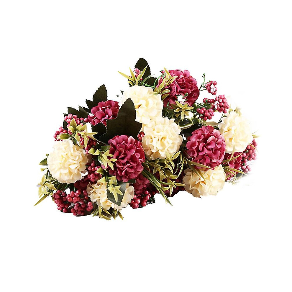 (Wine Red) 1 Bouquet High-quality Artificial Bouquet Exquisite Fake