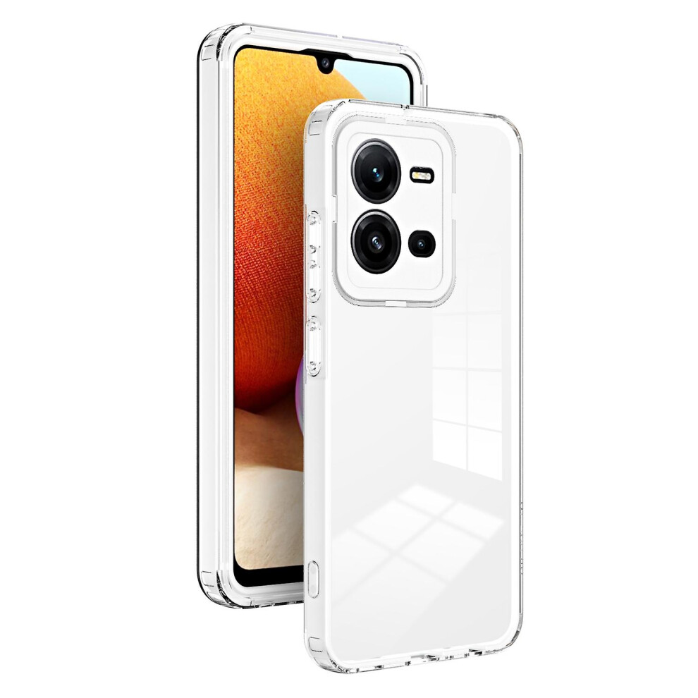 (White) Tpu Pc Phone Case For Vivo V25 5G / V25e 4G For Vivo V25 5G / V25e 4G White 3010291401537