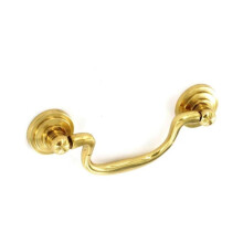 Securit - Brass Drop Handle Rear Fix - 63mm