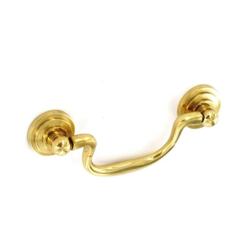 Securit - Brass Drop Handle Rear Fix - 63mm