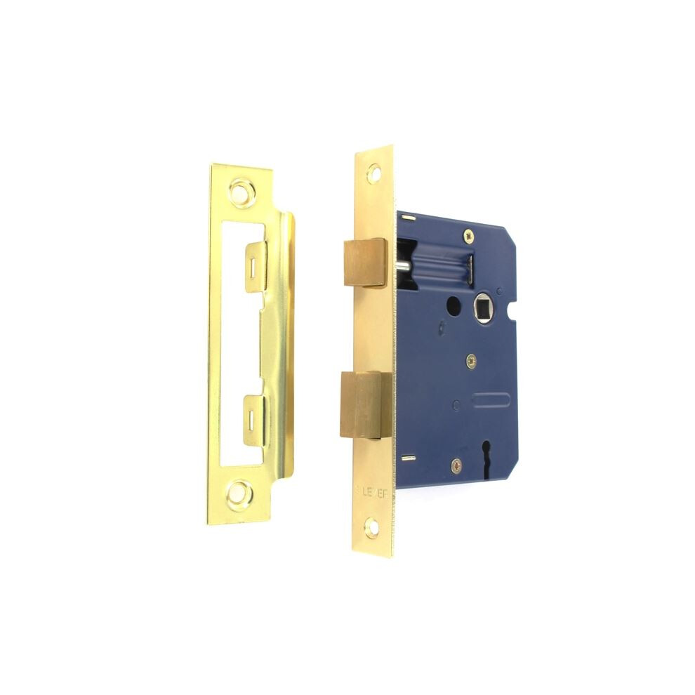 Securit - 3 Lever Sash Lock Brass Plated With 2 Keys - 75Mm 5019923118339