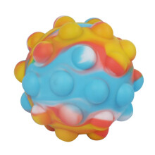 (Blue) Push Pop It Ball Popper Toy Party Bag Filler Autism Anxiety Stress Relief Fidget Tool