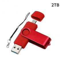 (2TB red) New Xiaomi Otg Usb Flash Drive Micro Usb Pen Drive 512gb 256gb 2tb 1tb Usb Stick 2.0 Pendrive