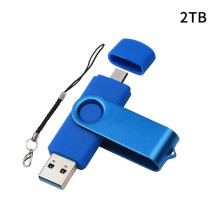 (2TB blue) New Xiaomi Otg Usb Flash Drive Micro Usb Pen Drive 512gb 256gb 2tb 1tb Usb Stick 2.0 Pendrive