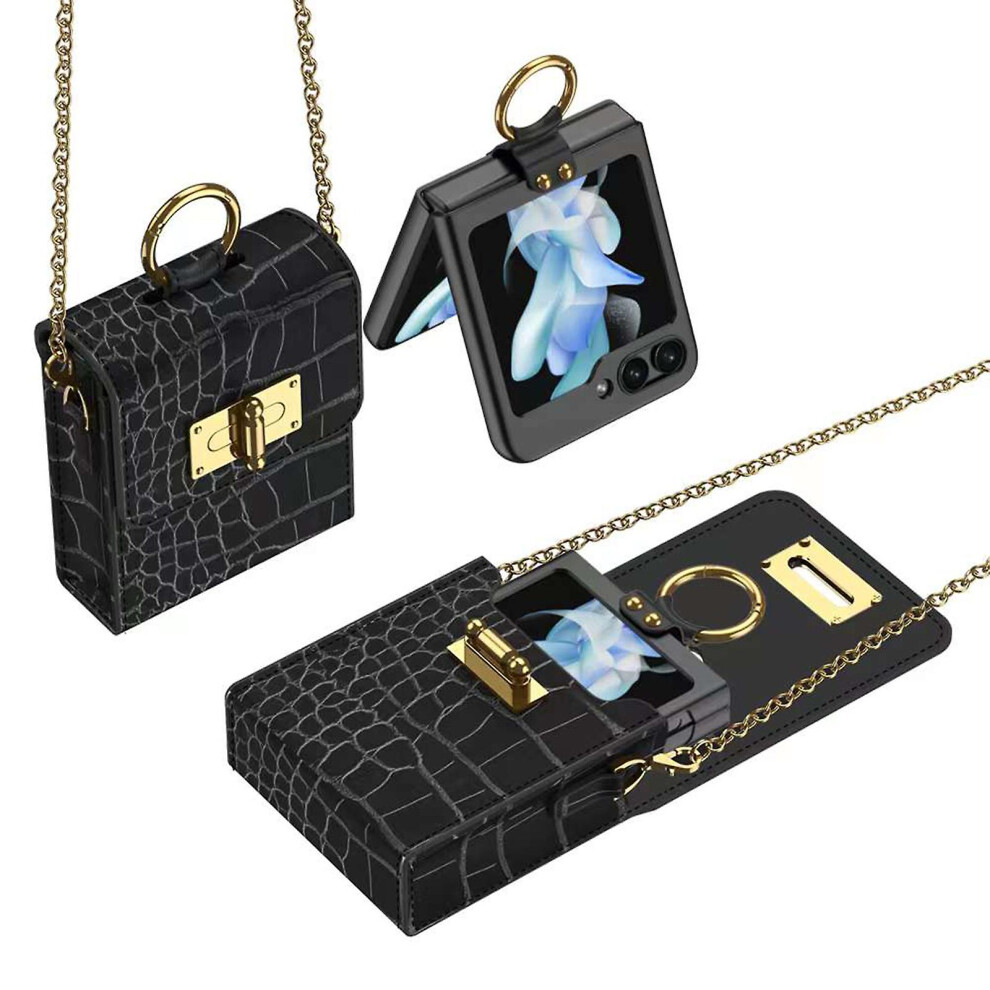 (Black) Z Flip 5 Crossbody Case, Adjustable Strap Stylish And Versatile Accessory For The Modern, Chic Woman Phone Purse Handbag Black 6262875400505