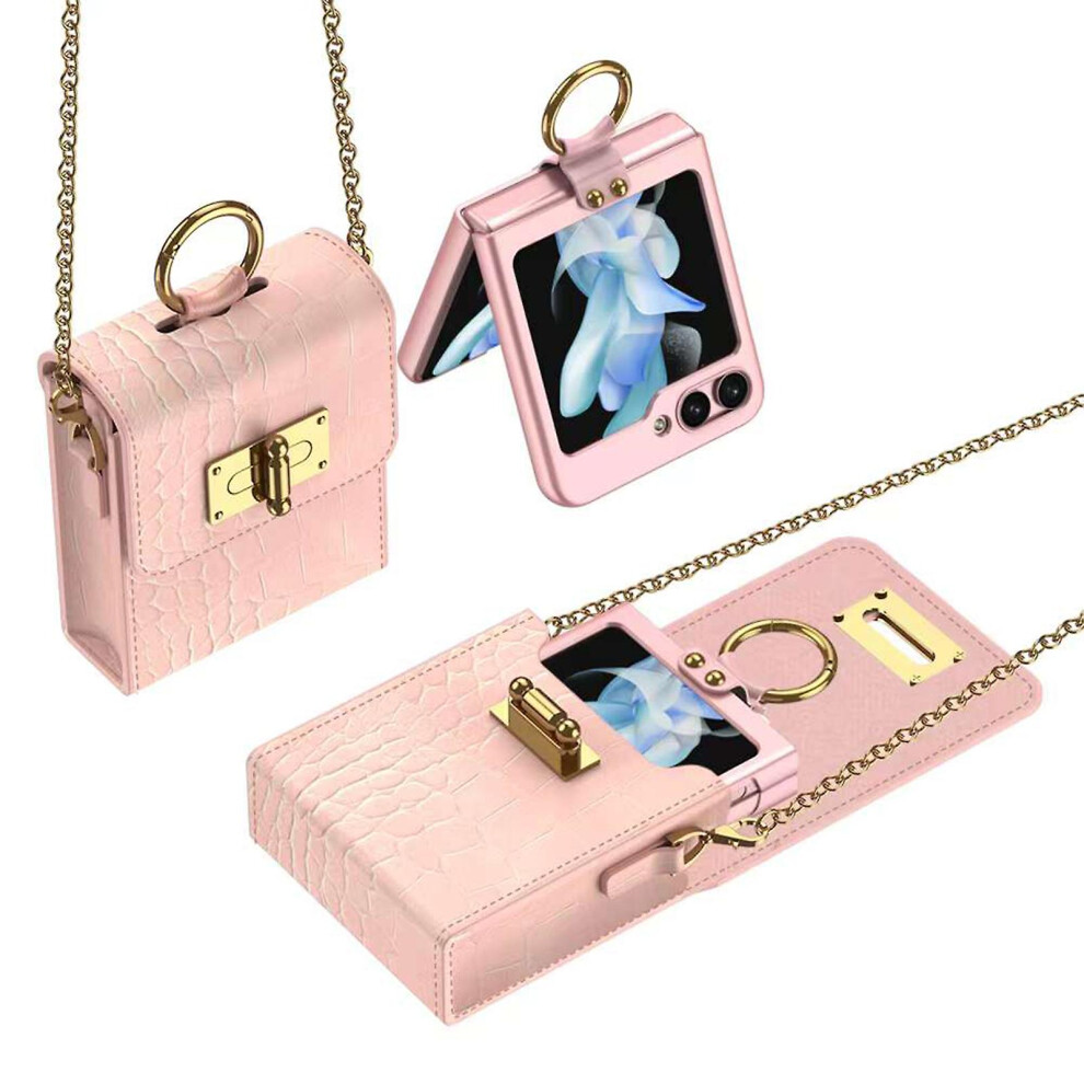 (Pink) Z Flip 5 Crossbody Case, Adjustable Strap Stylish And Versatile Accessory For The Modern, Chic Woman Phone Purse Handbag Pink 6262875400536
