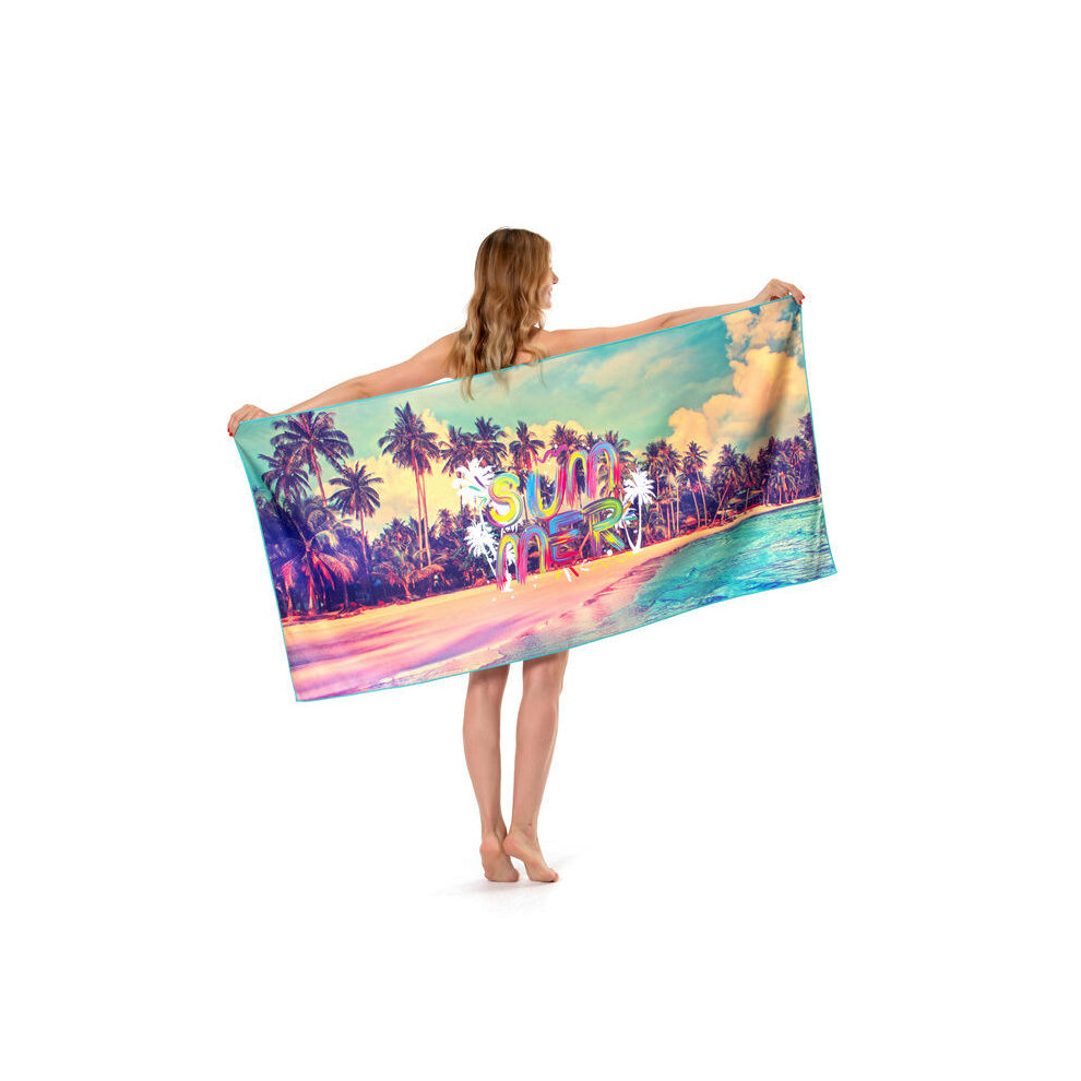 (Colorful summer beach, 75*150cm (OPP bag)) Foreign Trade Printed Beach Towel Amazon Adult Print Swimming Towel Beach Seat Shop Towel Bath Towel Spot-image-OPC-PDX8RQP-NEW