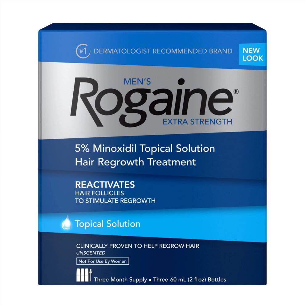 Men's Extra Strength 5% Minoxidil Hair Regrowth Solution 60Ml