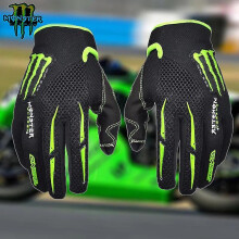 (L) Monster Energy Motorcycle Racing Ride Glove Bike Knight Fighting Equipment All Four Seasons Microfiber Non-slip Gloves