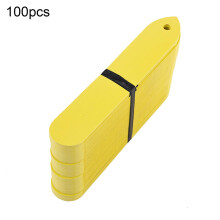 (Yellow) 100pcs Plant Labels High Toughness Anti-deform Plastic Plant Tags Potted Flower Classification Sign Marks For Yard Jikaix
