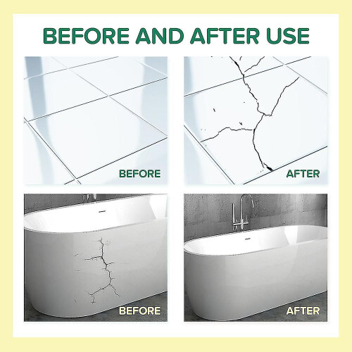 (yellow) Ceramic Tile Glue Adhesive Scratch Cracks Repair Paste Kit With Scraper And Stirring Tools 1