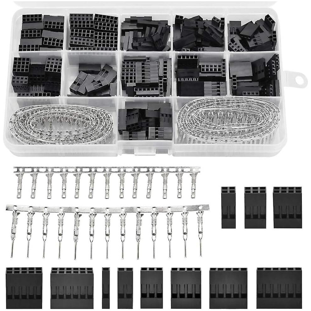 620 Pcs Dupont Connector Kit 2.54Mm Pitch Jst Sm 1 2 3 4 5 6 Pin Crimp Housing Connectors With Dupont Wire/Cable Connectors 3010291458920