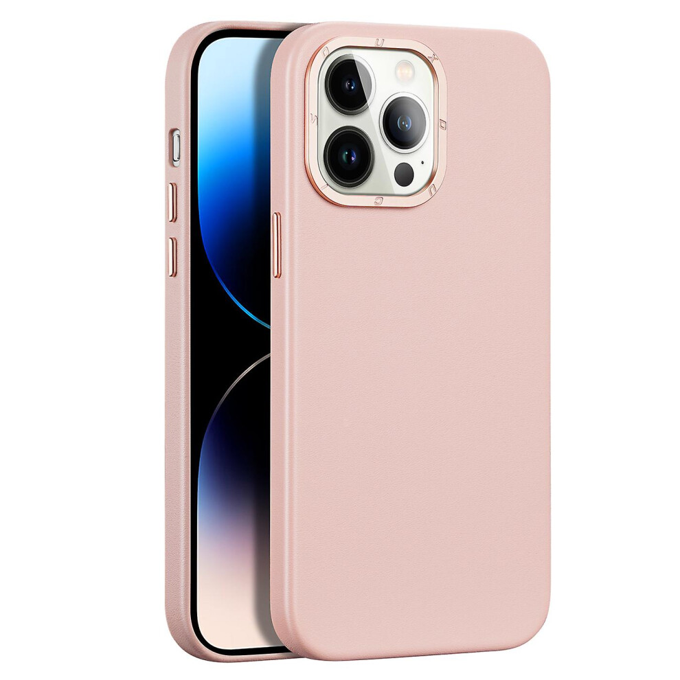 (Pink, iPhone 14 Pro) Pu Leather Back Cover With Magsafe For Iphone 14 / Iphone 13, Iphone 14 Plus, Iphone 14 Pro, Iphone 14 Pro Max, Black, Brown, Pink