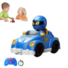 (Blue) Remote Control Karting Car Toys Two-player Battles RC Bumper Cars Toy Crash Ejection Bumper Car Toys For Kids Children