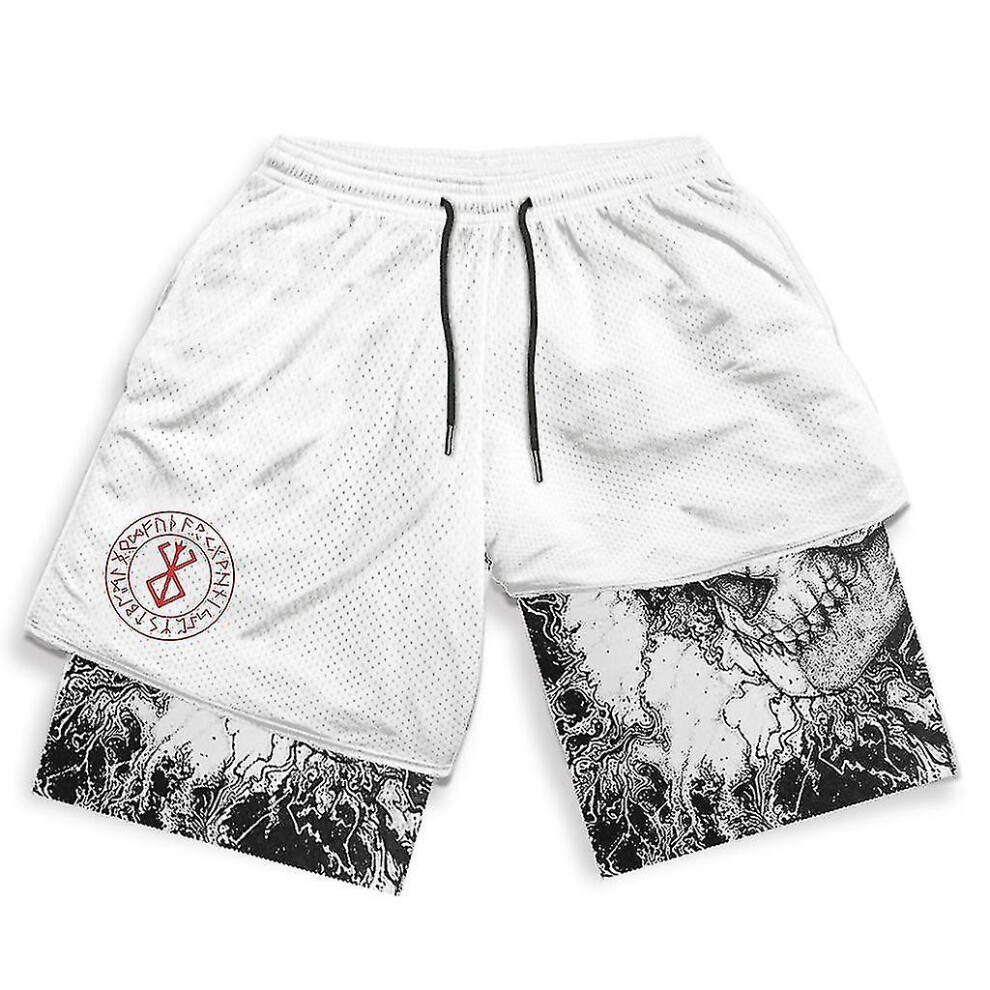 (15, L) Anime Gym Shorts Men Women Berserk Manga 3d Print 2 In 1 Performance Shorts Workout Summer Quick Dry Compressionshort Pants