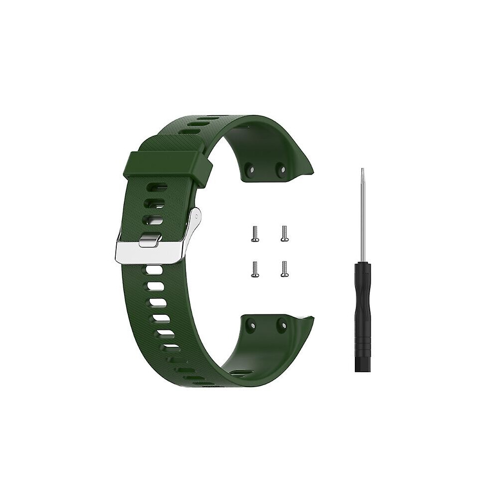 (Army ) Strap And Tool For Garmin Forerunner 35 Durable Watch Wristband Silicone Band Green 3010291468936