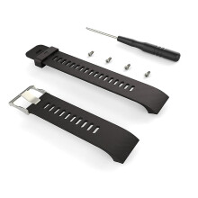 (Black) Strap And Tool For Garmin Forerunner 35 Durable Watch Wristband Silicone Band