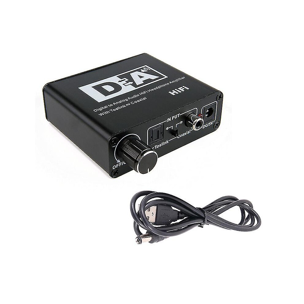 32-192Khz Hifi Dac Amp Digital To Analog Audio Converter Rca 3.5Mm Jack Headphone Amplifier Toslink Optical Coaxial Output Dac 3010291469773