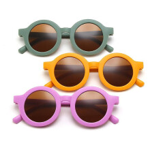 (Yellow) Round Frame Kids Sunglasses For Children Sun Glasses Girls Boys Outdoor Beach