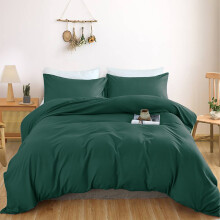 (Green, Single) Brushed Microfiber Bedding Duvet Cover Single Double King