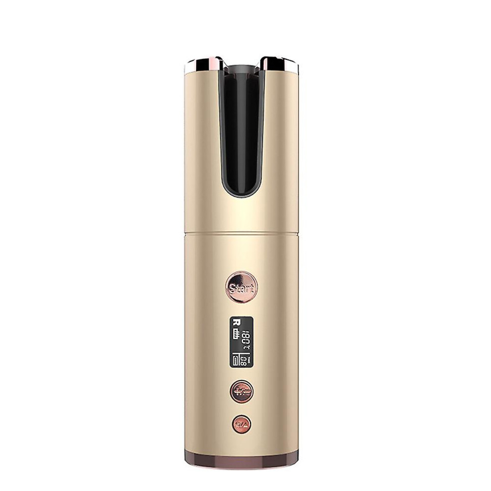 (golden) Rechargeable Curling Iron, Electric Perm, Thermal Conductivity Material Is Tourmaline Ceramic