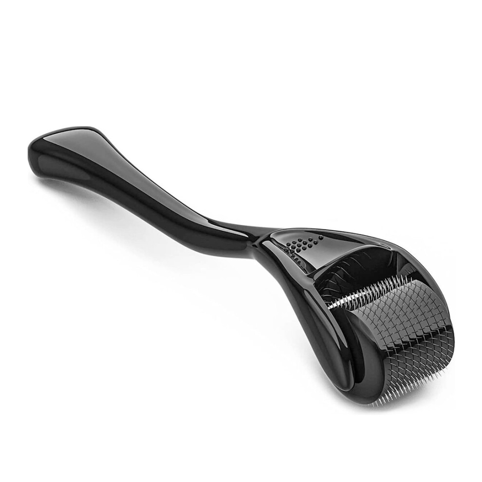 (BLACK) DERMA SKIN ROLLER MICRO NEEDLE HAIR REGENERATION HAIR&BEARD GROWTH