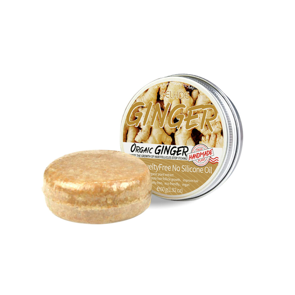 (60g) Ginger Shampoo Soap Prevents Hair Loss, Protects Hair, Grows Thick Hair, Moisturizes Scalp, Cleans and Smoothes Hair Shampoo Soap