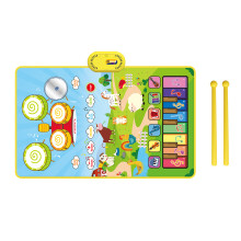 (C 80x50cm) 80x50cm Music Play Mat for Kids Toddlers Floor Piano Keyboard Drum Toys Dance
