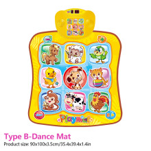 (Type B-Dance Mat) Dance Mat for Kids Fitness Music Dancing Games Glow Carpet with Activity Gym Education Toys