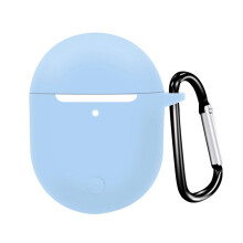 (Light Blue) Earphone Case Anti-shock Soft Silicone Bluetooth-compatible Earbuds Protective Cover For Redmi Airdots 3 Pro