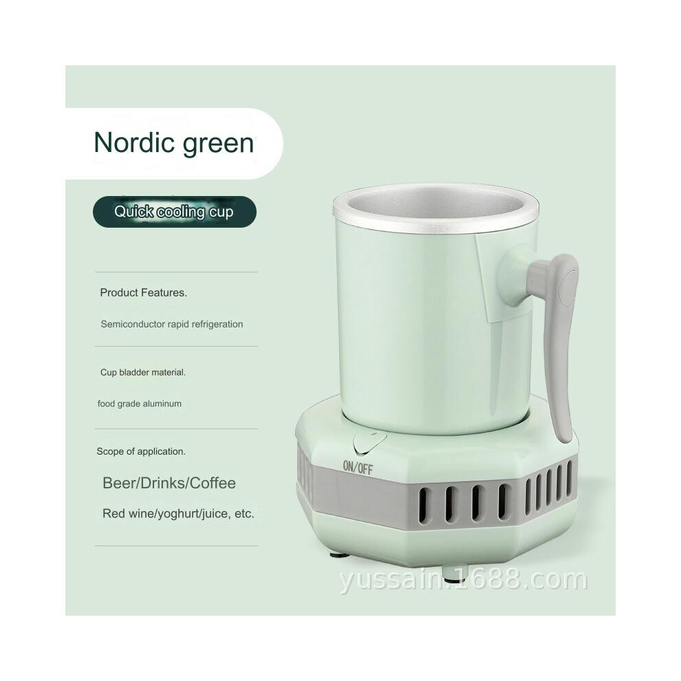 (US, Refrigeration - Light Green) 2024 Summer New Quick Cooling Cup Heating Cup Portable Iced Cooling Cup Office Desktop