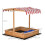 Outsunny Outsunny Kids Wooden Sandbox Sand Pit Height Adjustable with Canopy Basins 8