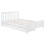 (Double, White) Solid Wood Bed Frame with Storage Drawers 6