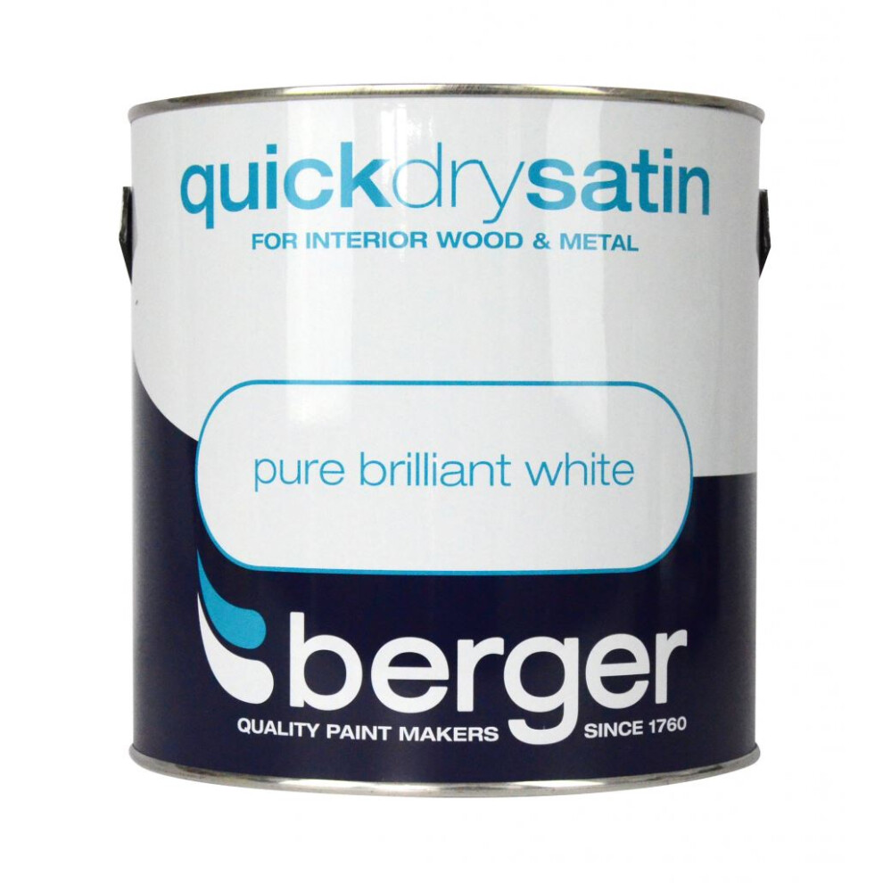Berger - Quick Dry Satin 2.5L - Brilliant White
