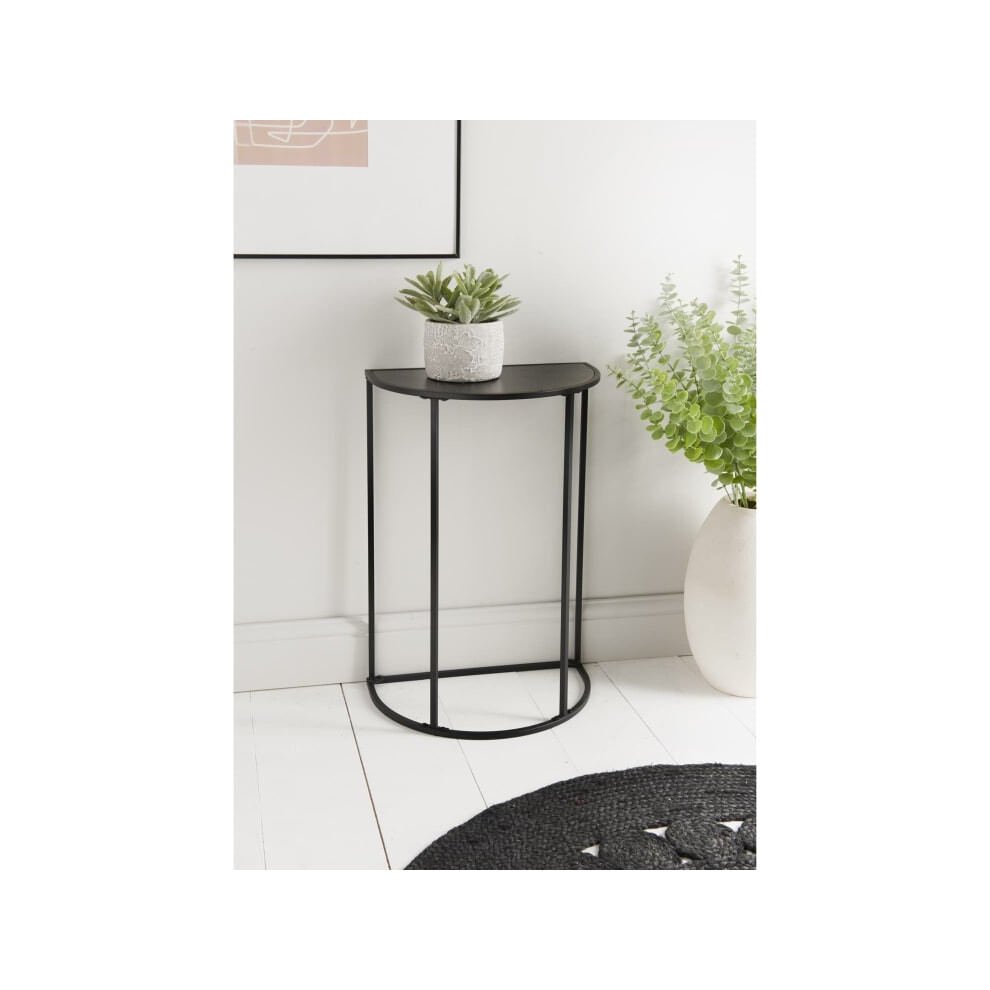 Home Collection Metal Console Table Great for decorative pieces- Black