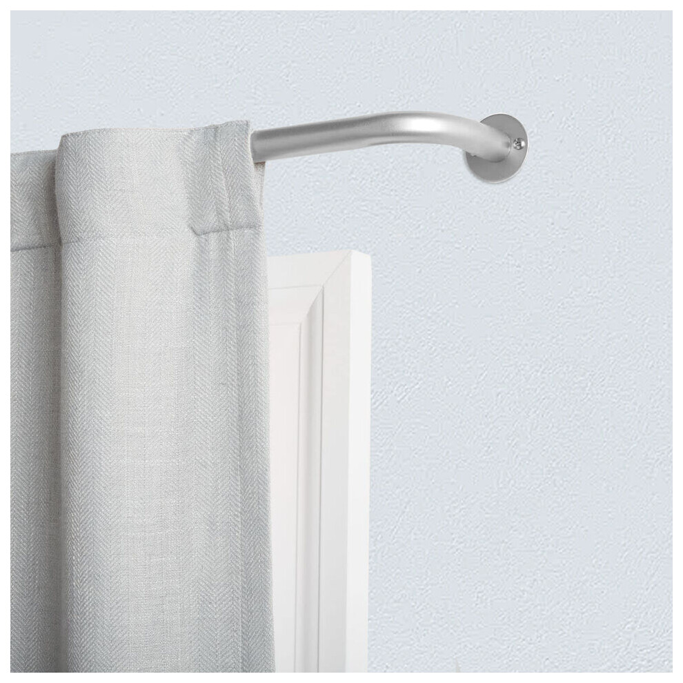 Imperial Rooms (70 X 120 Cm (28"-48" In), Chrome- Blackout Curtain Pole) Heavy Extendable Metal Curtain Pole 28Mm With Finials Rings Hooks Rod Fittings