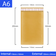 (350MM x 470MM) iSOUL A6 Padded Bubble Envelopes, 10 Pack Postage Peel & Seal Shipping Bag Mailers Small to Large Size for Packaging - Gold