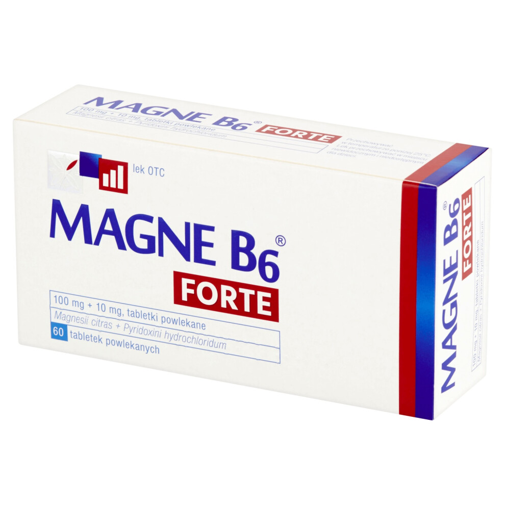 Magne B6 Forte 100mg + 10mg Magnesium Deficiency 60 Tablets